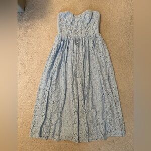 Altar'd State Soft Blue Ruffled Dress
